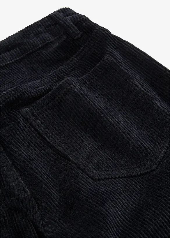Pantaloni in velluto a coste di misto cotone elasticizzato, bonprix