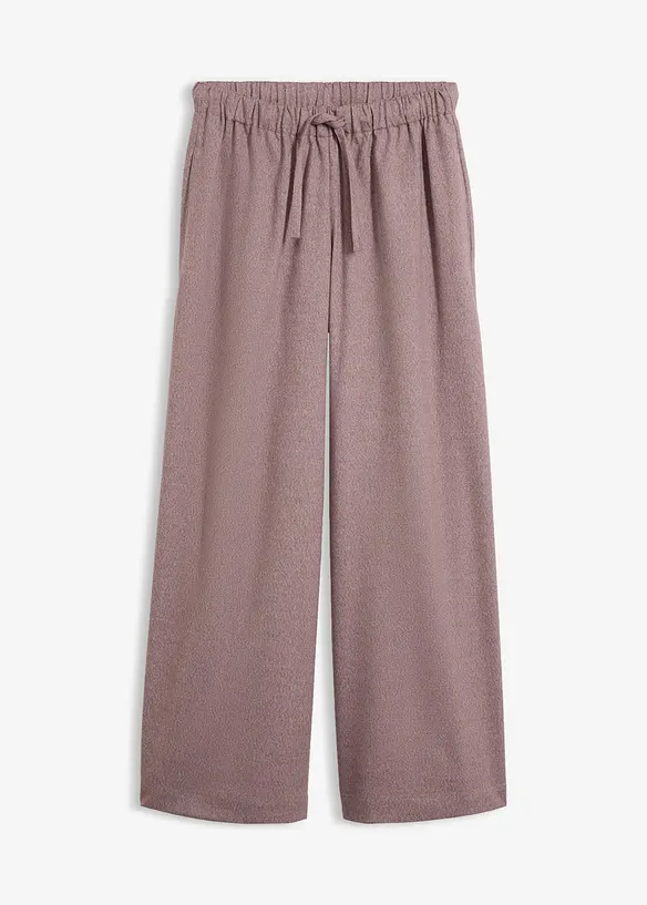 Pantaloni a palazzo in misto viscosa effetto lana, bonprix