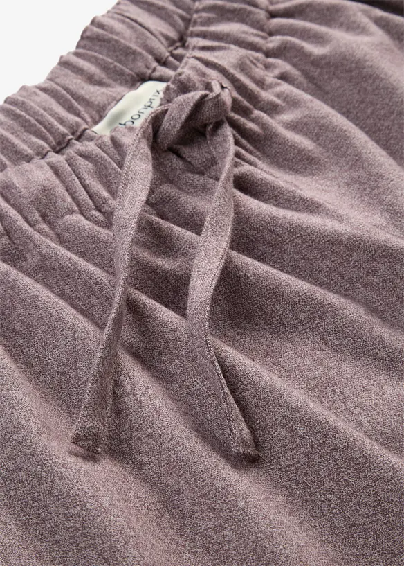 Pantaloni a palazzo in misto viscosa effetto lana, bonprix