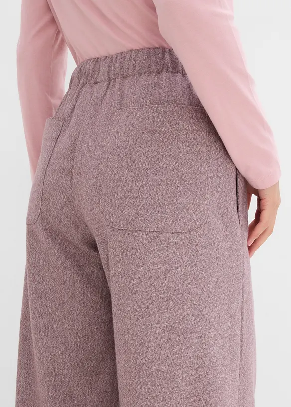 Pantaloni a palazzo in misto viscosa effetto lana, bonprix