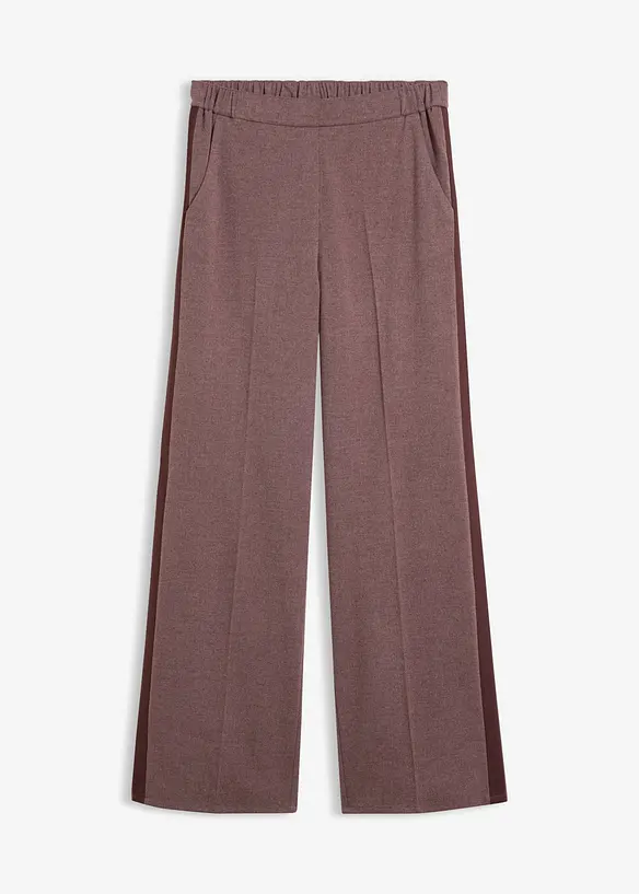 Pantaloni larghi in misto viscosa effetto lana, bonprix