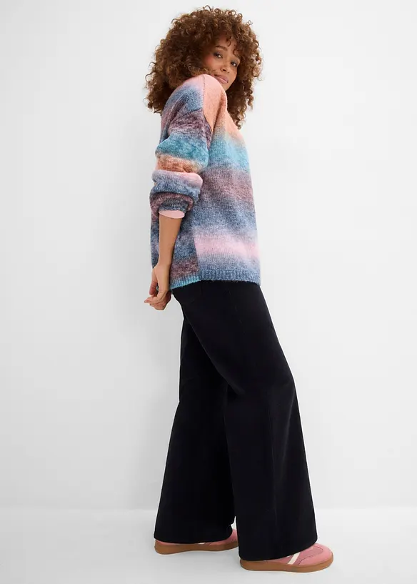 Pantaloni in velluto a coste di misto cotone elasticizzato, bonprix