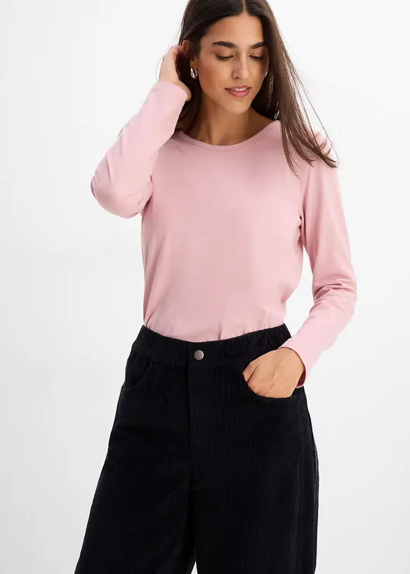 Pantaloni barrel in velluto a coste di misto cotone, bonprix