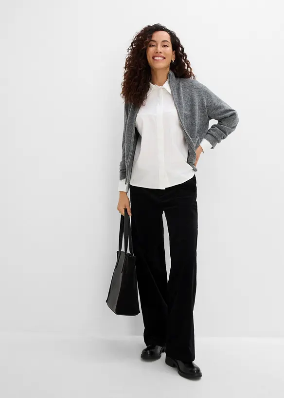 Pantaloni in velluto a coste di misto cotone, bonprix