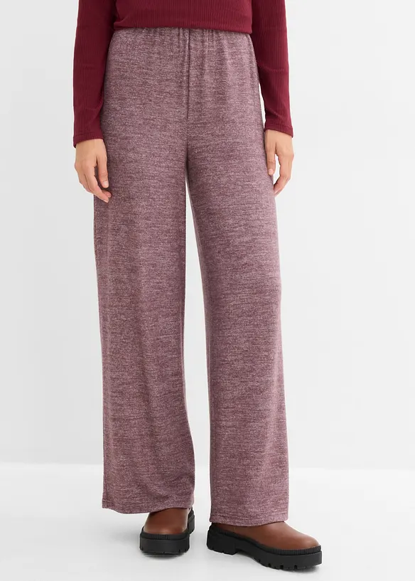 Pantaloni a palazzo effetto maglia, bonprix