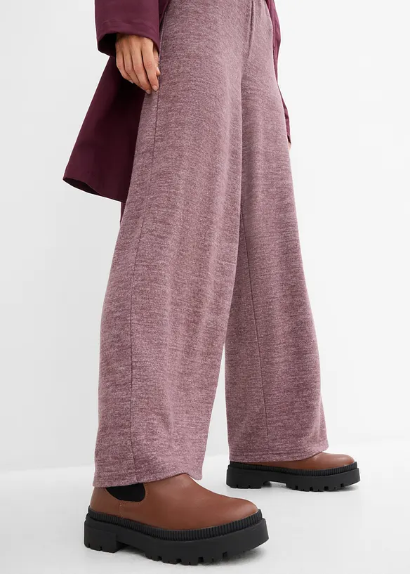 Pantaloni a palazzo effetto maglia, bonprix
