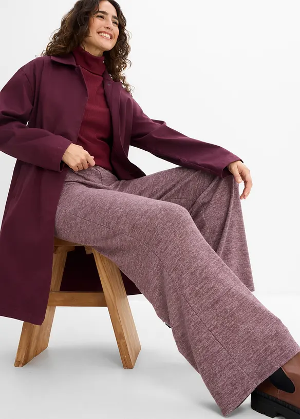 Pantaloni a palazzo effetto maglia, bonprix
