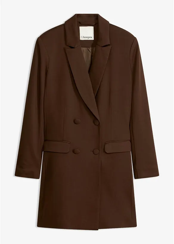 Blazer lungo in punto di Roma, bonprix