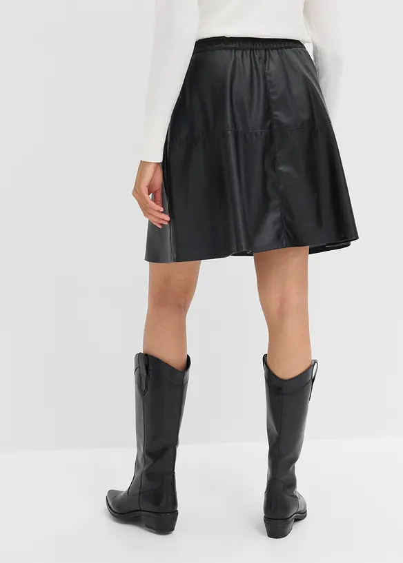Gonna corta in similpelle, bonprix