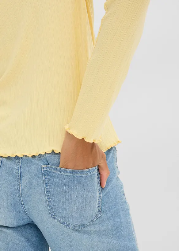Maglia aderente a costine, bonprix