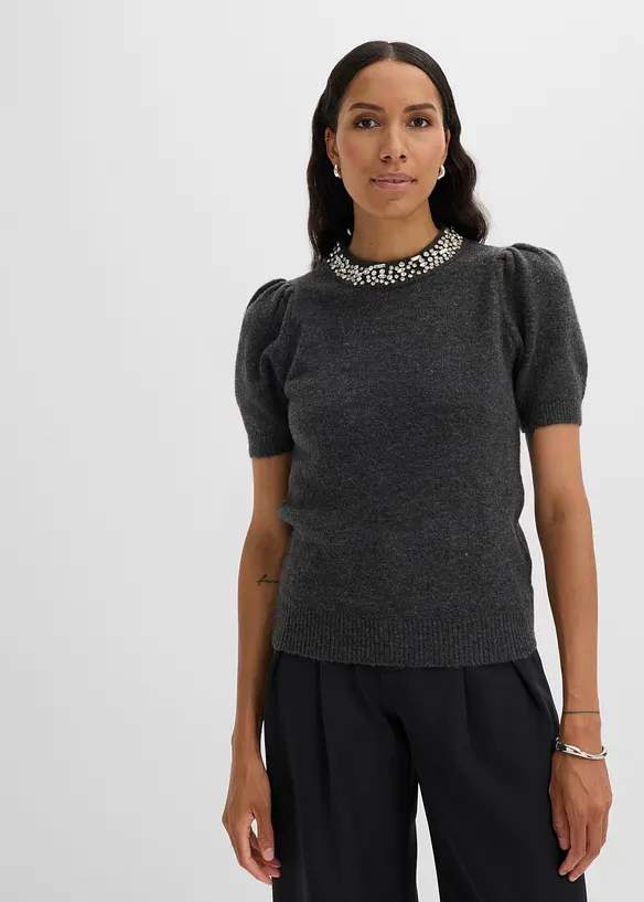 Maglione con strass, bonprix