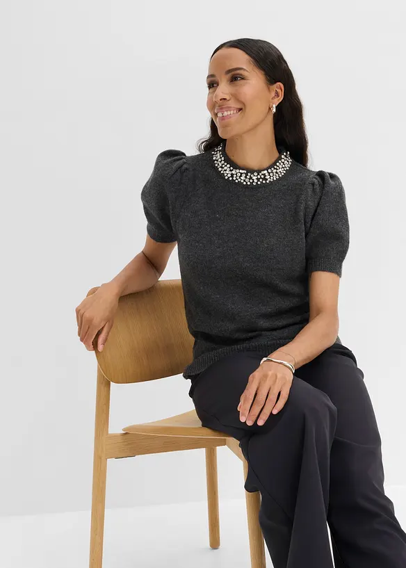Maglione con strass, bonprix