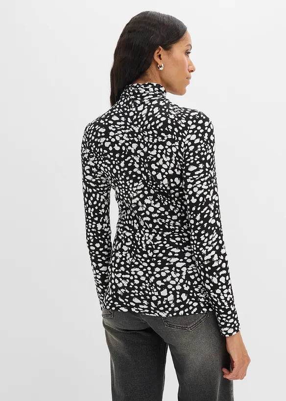 Maglia a maniche lunghe in misto viscosa morbido, bonprix