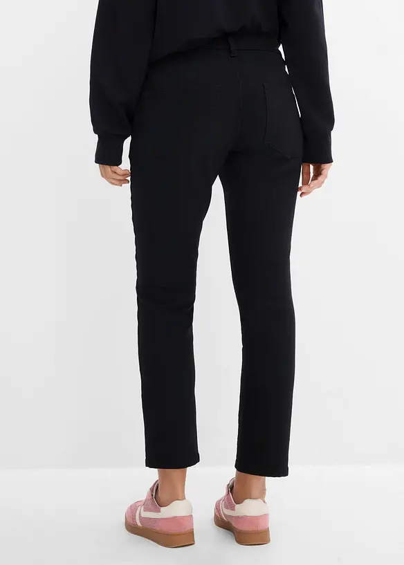Pantaloni in twill di misto cotone elasticizzato, bonprix