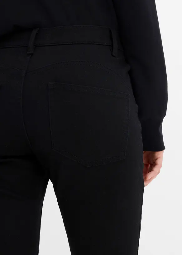Pantaloni in twill di misto cotone elasticizzato, bonprix