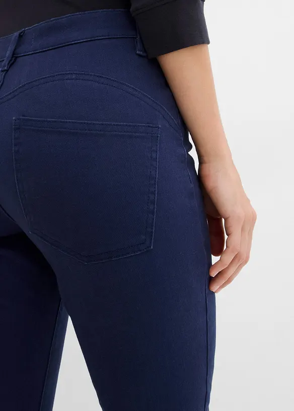 Pantaloni in twill di misto cotone elasticizzato, bonprix