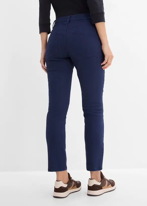 Pantaloni in twill di misto cotone elasticizzato, bonprix