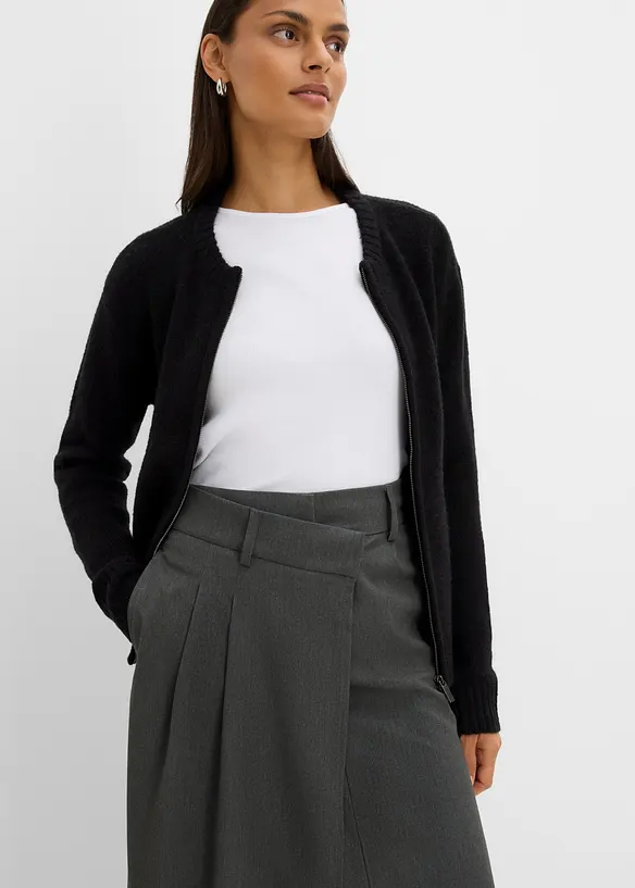 Gonna midi in misto viscosa, bonprix
