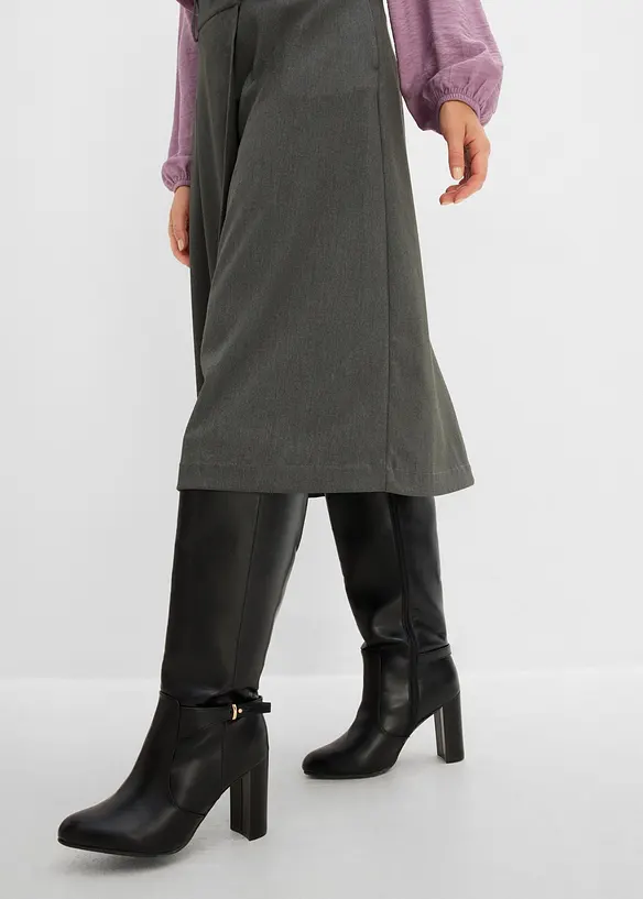 Gonna midi in misto viscosa, bonprix