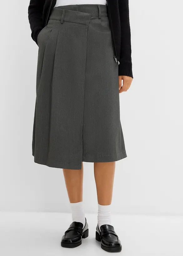 Gonna midi in misto viscosa, bonprix