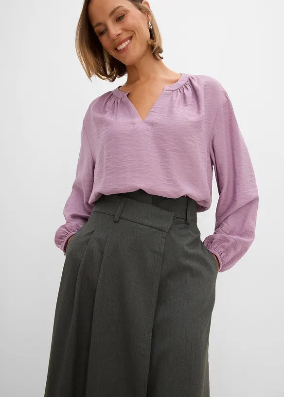 Gonna midi in misto viscosa, bonprix
