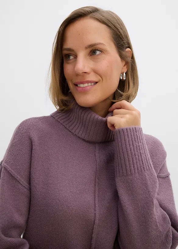 Abito in maglia con cucitura decorativa, bonprix