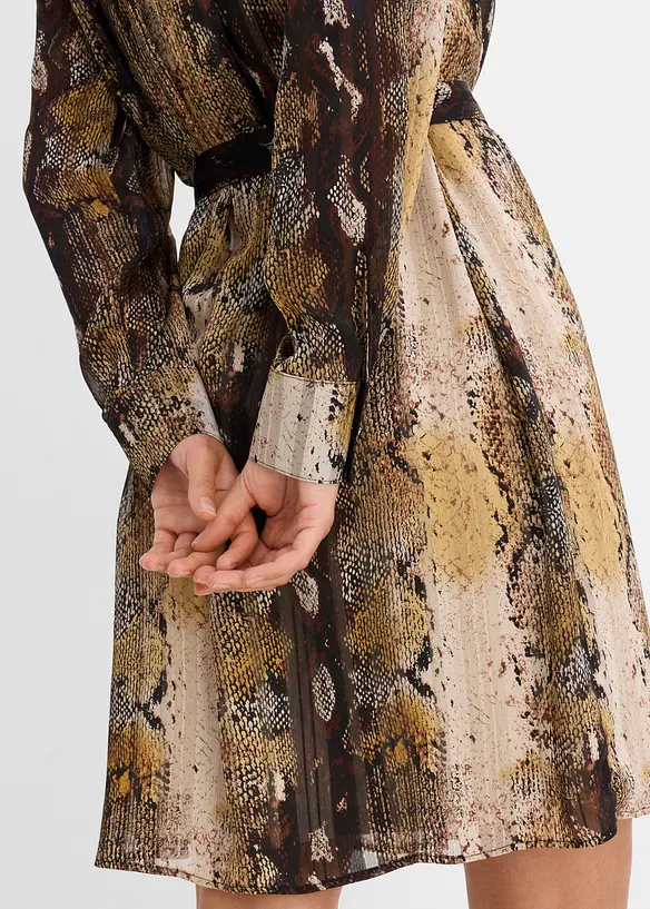 Abito di chiffon con fili glitterati, bonprix