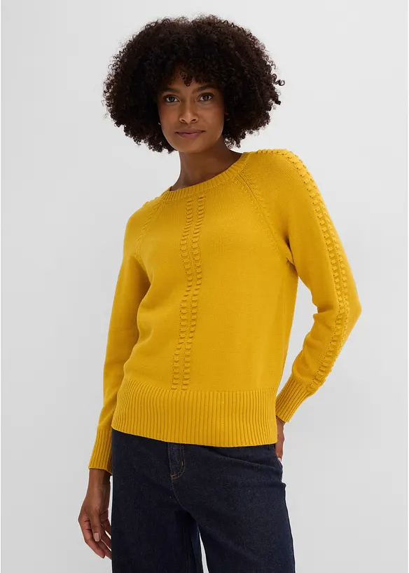 Maglione con maniche a pipistrello e percentuale di viscosa, bonprix