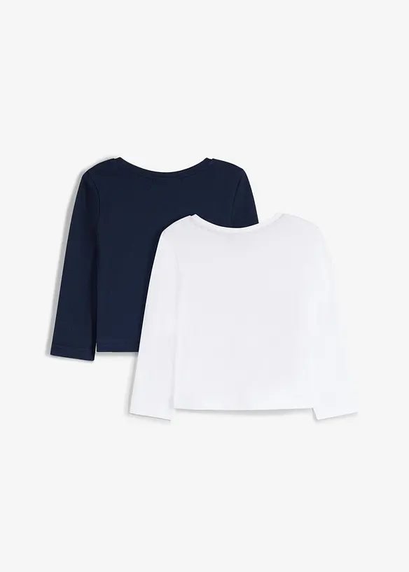 Maglia a maniche lunghe Lurchi in cotone biologico morbido (pacco da 2), Lurchi