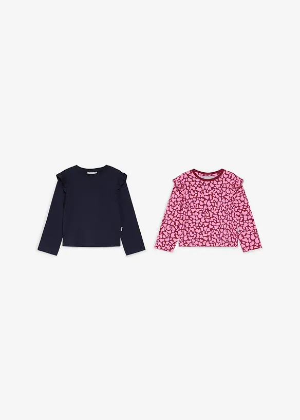 Maglia a maniche lunghe Lurchi in cotone biologico morbido (pacco da 2), Lurchi