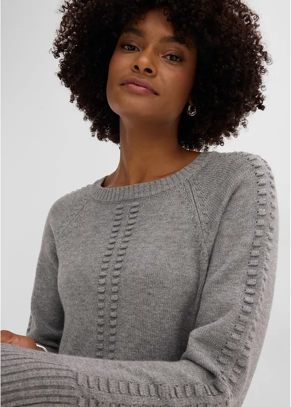 Maglione con maniche a pipistrello e percentuale di viscosa, bonprix