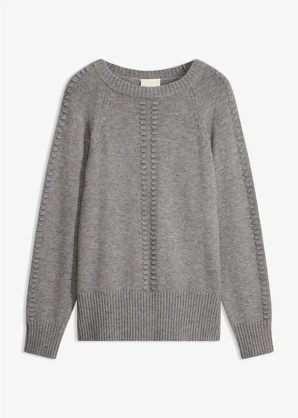 Maglione con maniche a pipistrello e percentuale di viscosa, bonprix