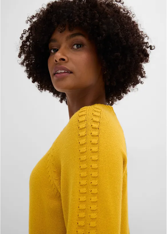 Maglione con maniche a pipistrello e percentuale di viscosa, bonprix