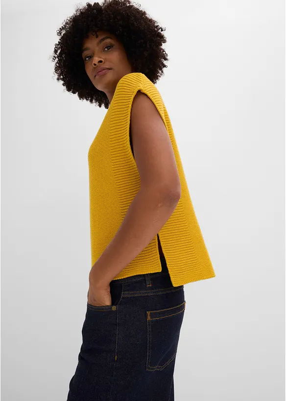 Gilet in maglia con viscosa, bonprix