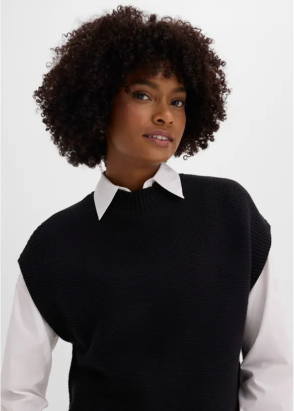 Gilet in maglia con viscosa, bonprix
