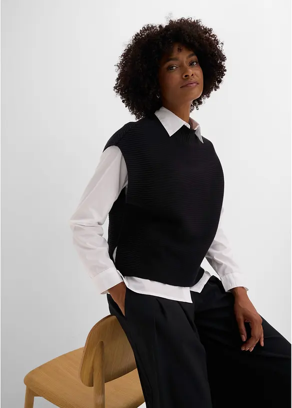 Gilet in maglia con viscosa, bonprix