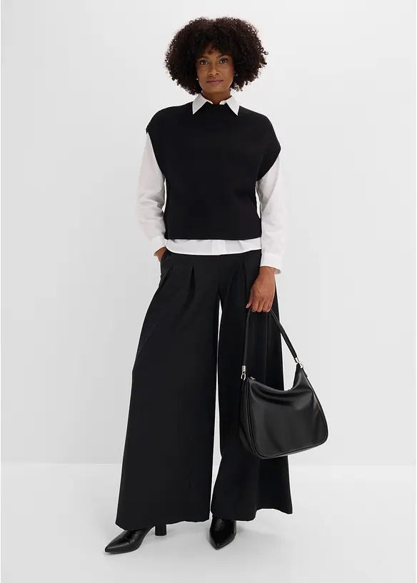 Gilet in maglia con viscosa, bonprix