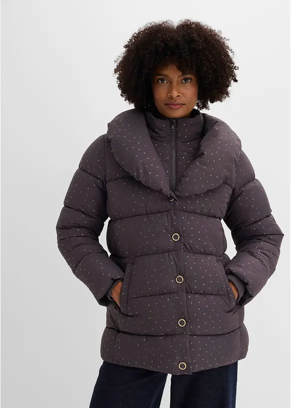 Giacca trapuntata in fantasia glitterata, bonprix