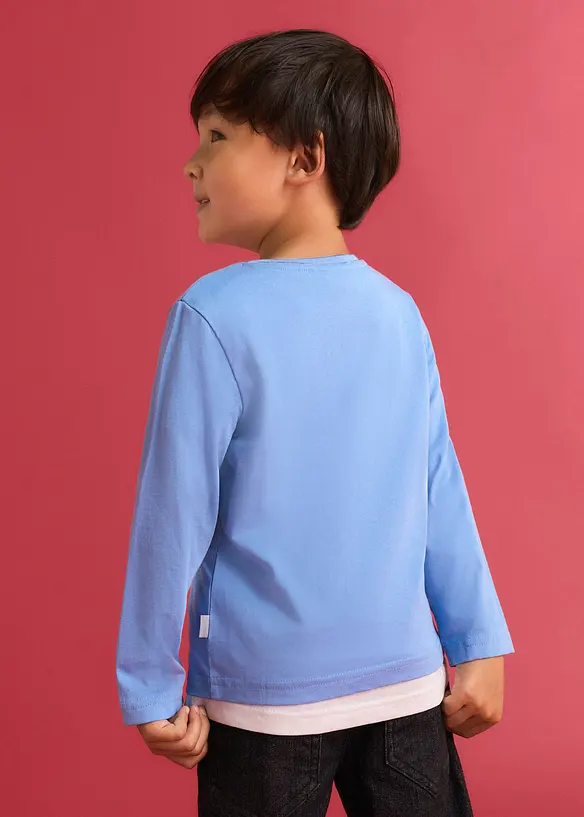 Maglia a maniche lunghe Lurchi in cotone biologico morbido (pacco da 2), Lurchi