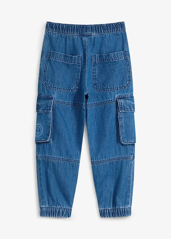 Jeans cargo Lurchi in cotone morbido con elastico in vita, Lurchi