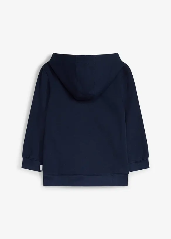 Felpa con zip e cappuccio Lurchi in cotone biologico morbido, Lurchi