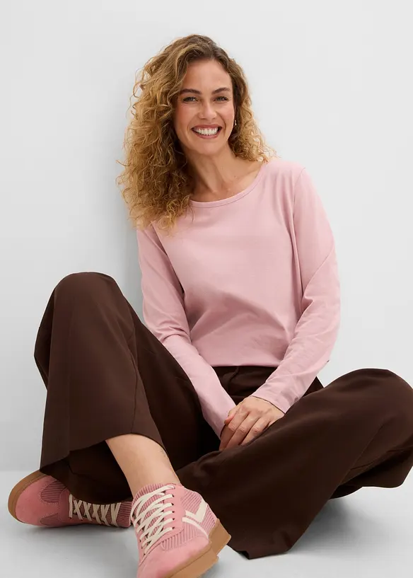 Pantaloni larghi con elastico in vita, bonprix