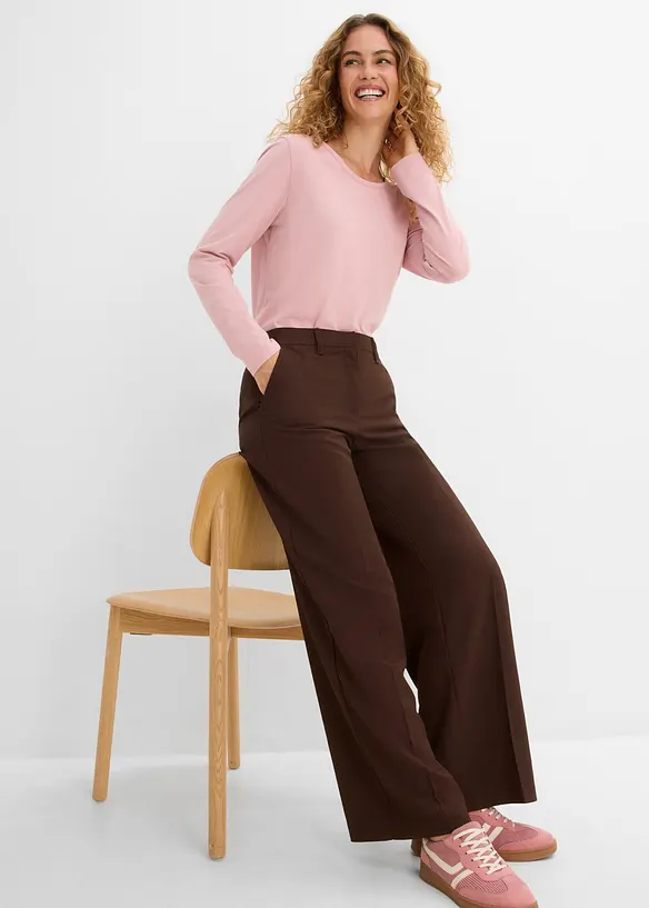 Pantaloni larghi con elastico in vita, bonprix
