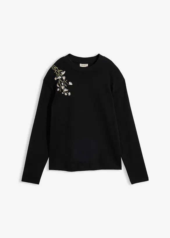 Maglia a maniche lunghe con cotone biologico pesante, bonprix