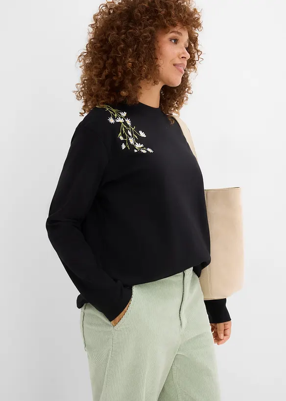 Maglia a maniche lunghe con cotone biologico pesante, bonprix