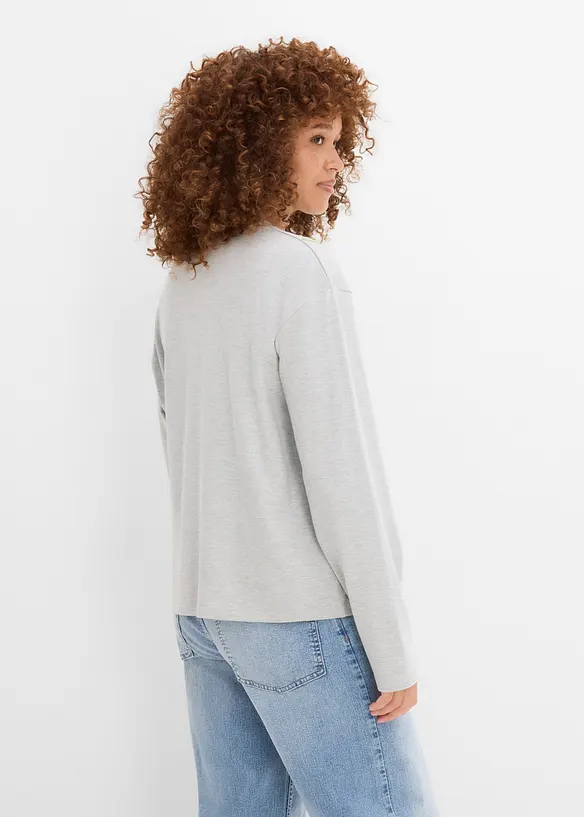 Maglia a maniche lunghe con cotone biologico pesante, bonprix