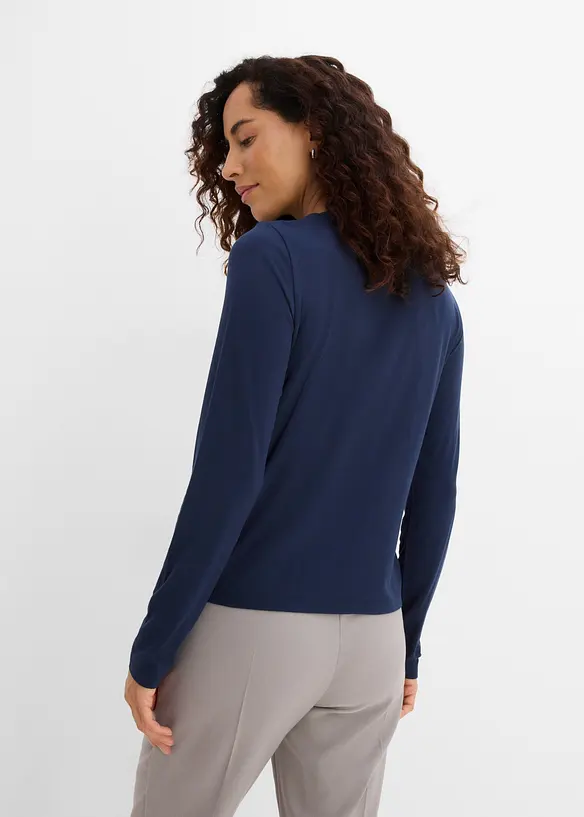 Maglia a maniche lunghe in misto viscosa elasticizzato, bonprix