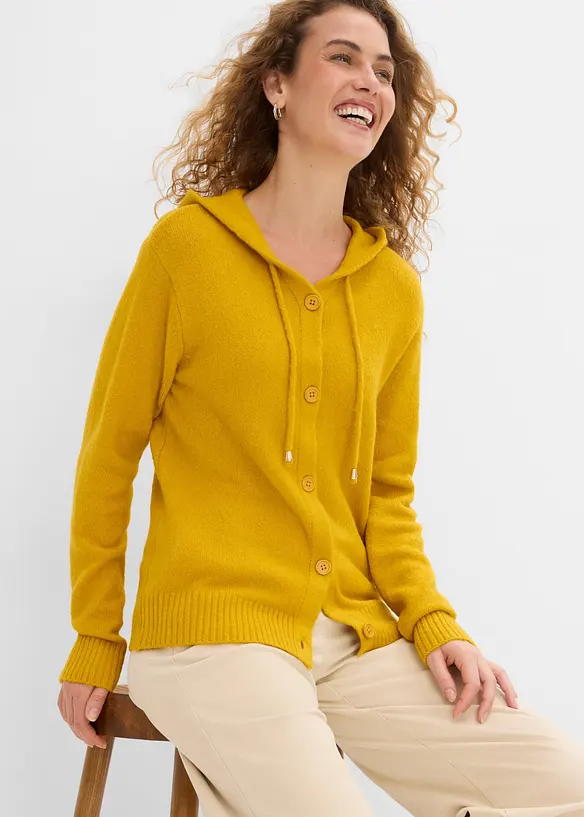 Cardigan con cappuccio, bonprix