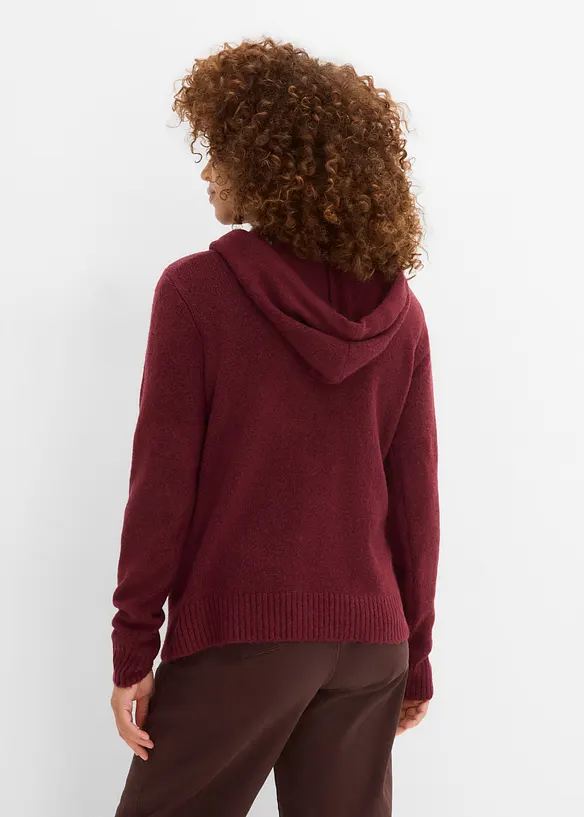 Cardigan con cappuccio, bonprix
