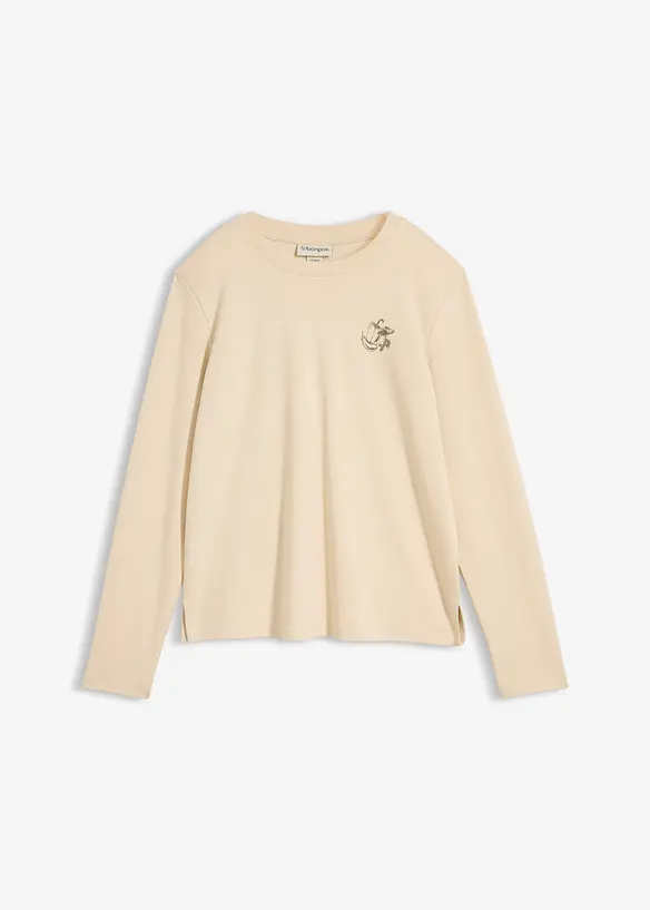 Maglia a maniche lunghe in cotone biologico pesante, bonprix